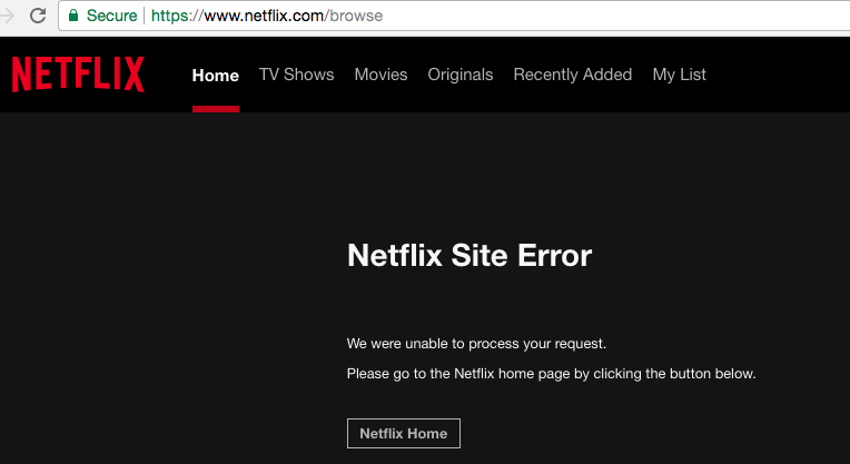 Solved: Netflix Site Error “We are Unable to Process Your Request”