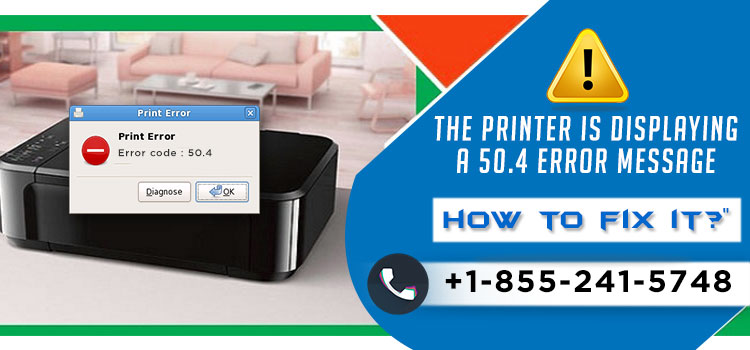 The printer is displaying a 50.4 error message, how to fix it?