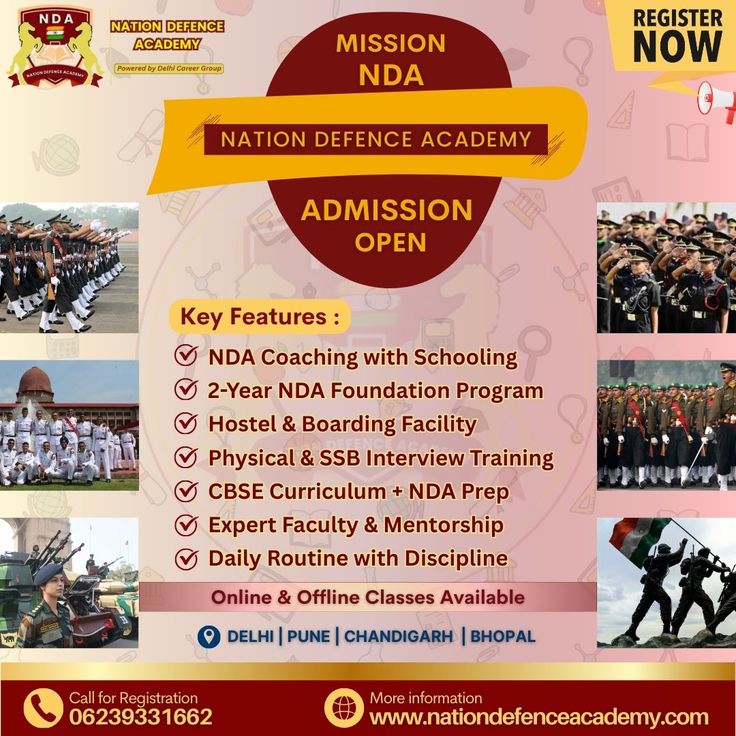Admission Open 2026: Best NDA + Schooling Program in Delhi by Nation Defence Academy