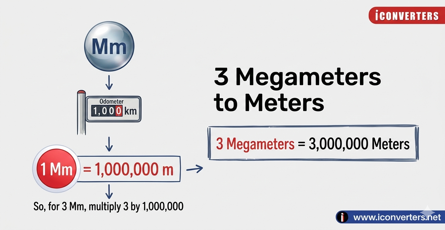 3 Megameters to Meters – Easy Conversion Guide