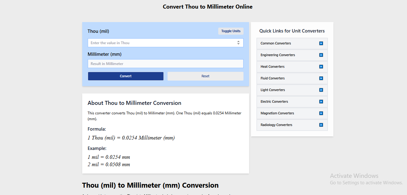 Thou to Millimeter – Easy Conversion Guide