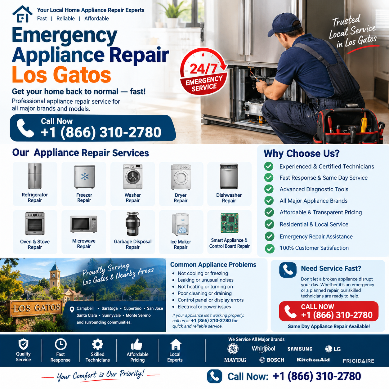 EMERGENCY APPLIANCE REPAIR LOS GATOS 