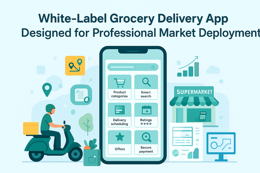White-Label Grocery Delivery App Designed for Professional Market Deployment