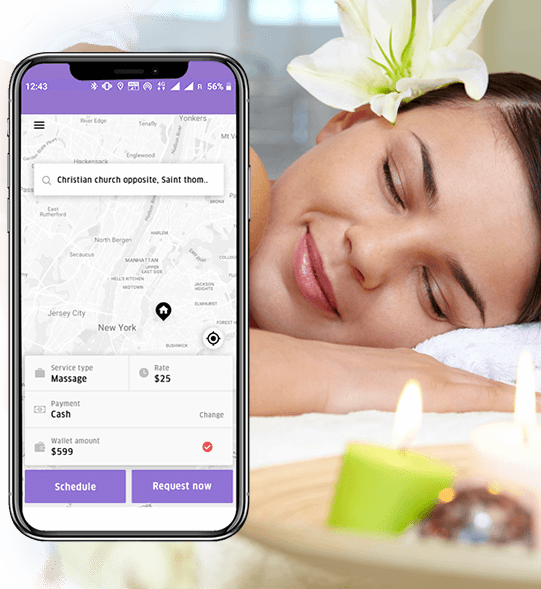 How does your Uber for massage app work?