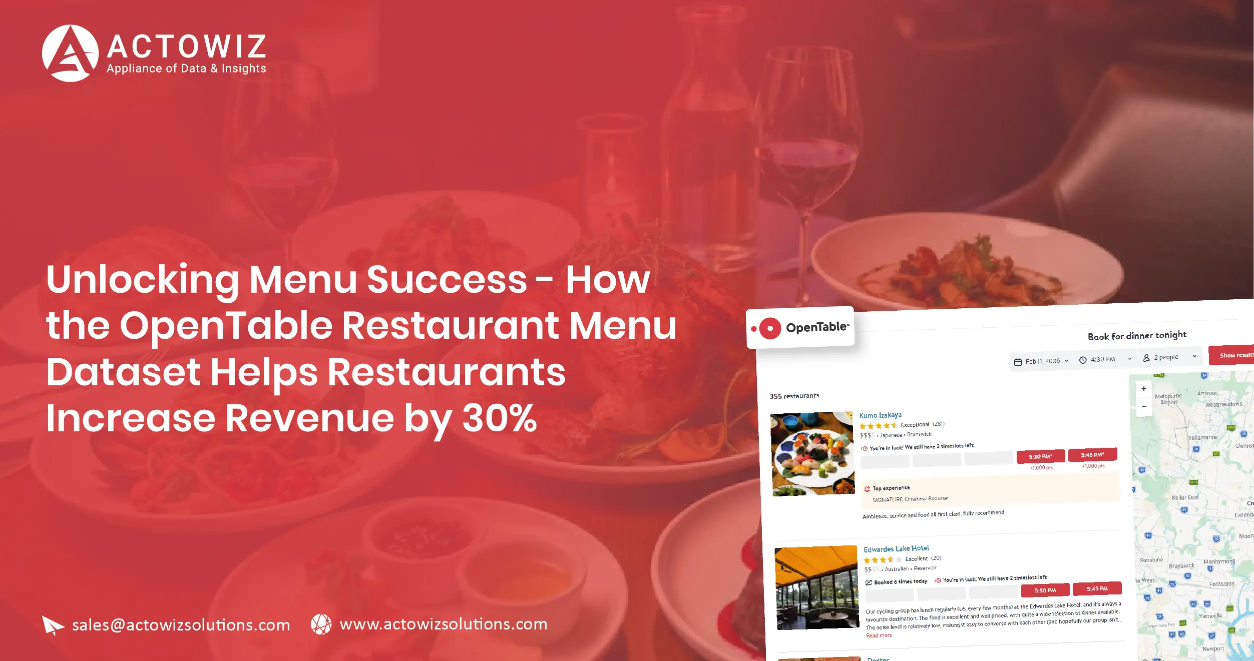 OpenTable Restaurant Menu Dataset