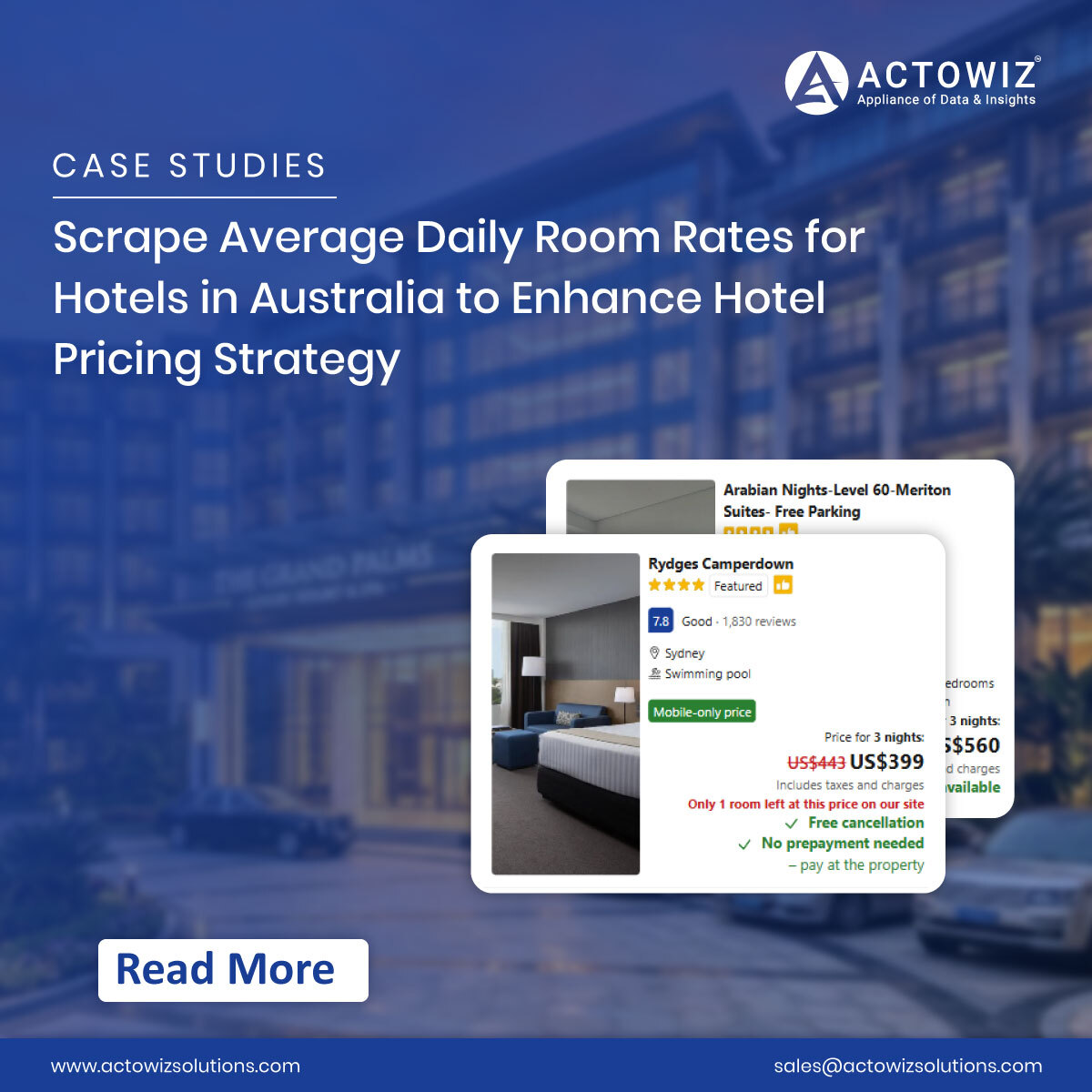 Scrape Average Daily Room Rates for Hotels in Australia