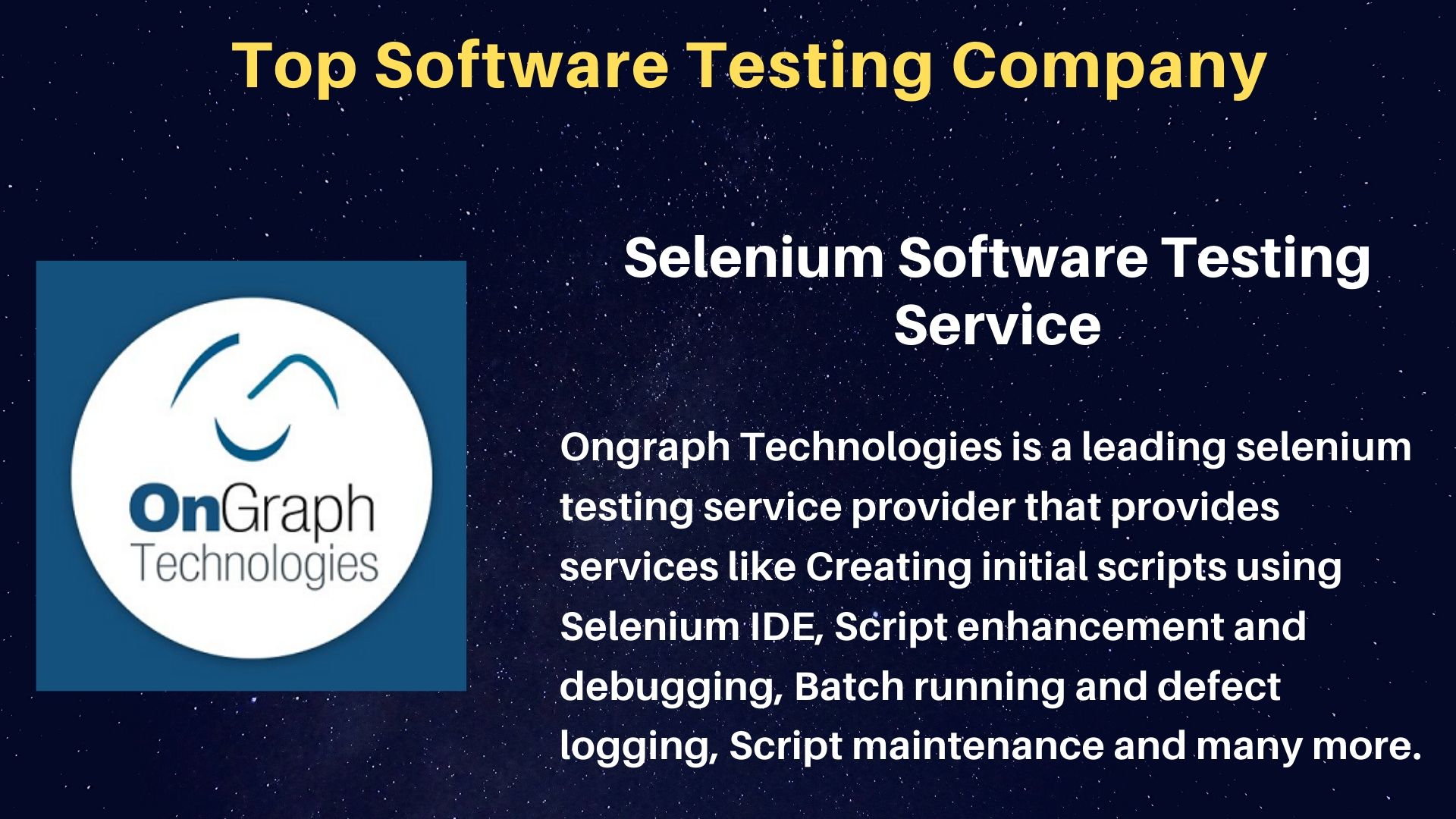 Best Selenium Software Testing Service in India