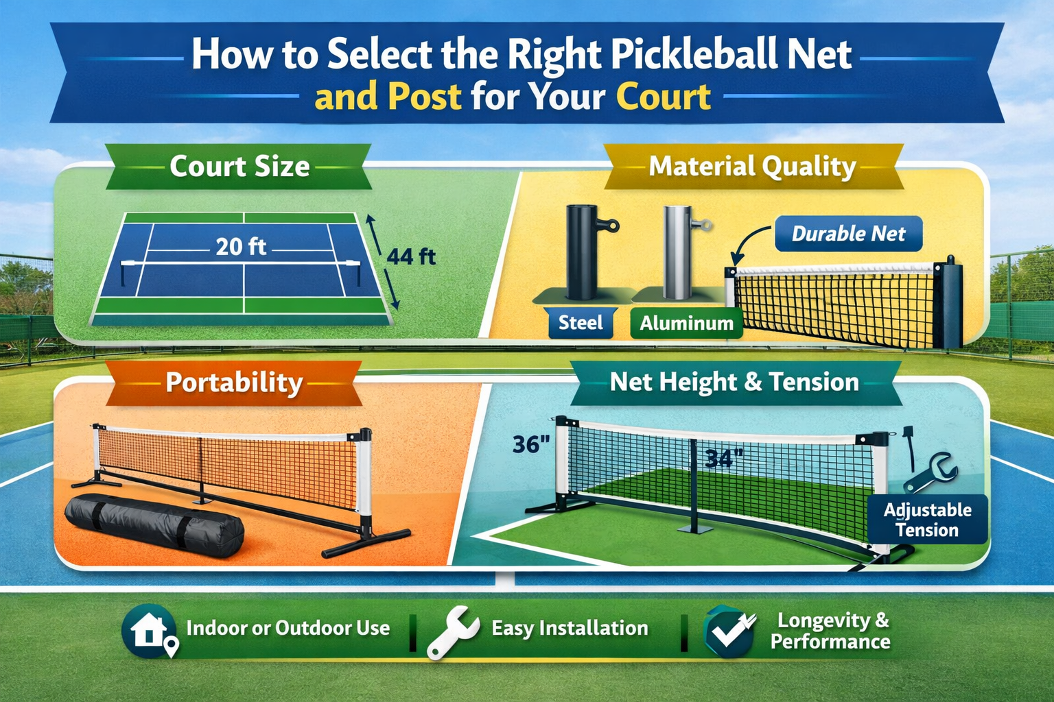 How to Select the Right Pickleball Net and Post for Your Court