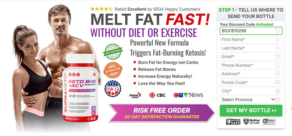 Supra KETO BHB + ACV Gummies Canada