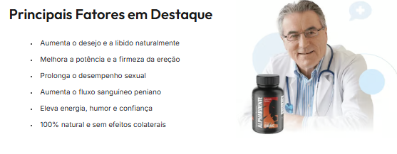 ALPHARDENTE Cápsulas: É útil para promover a produção de testosterona