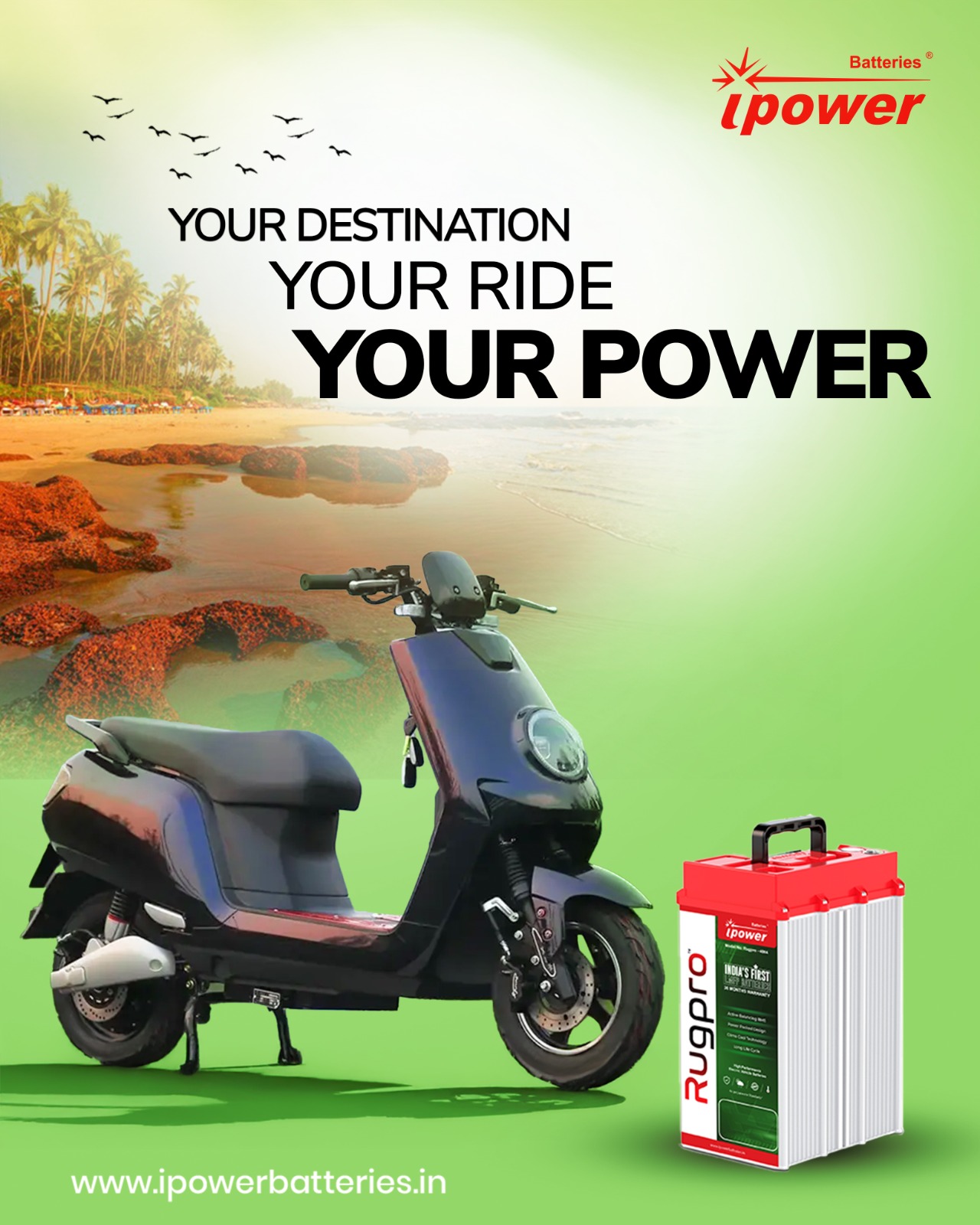 Ipower Batteries – Best Lithium Ion Battery for E Scooter Ride