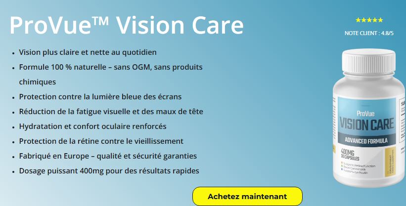 ProVue Vision Care: Comment cela contribue à une bonne vision?