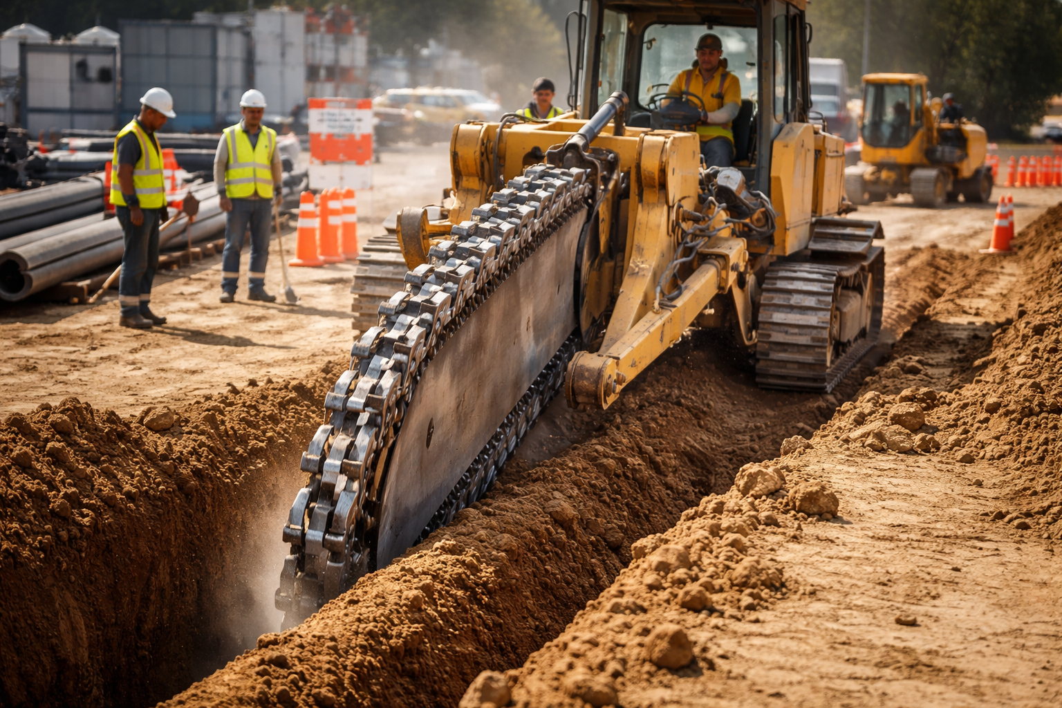 How Chain Trenchers Reduce Labor and Increase Productivity