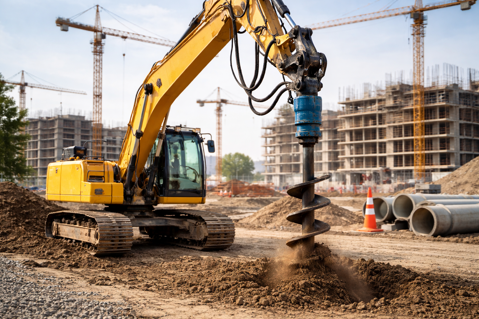 Advantages of Hydraulic Excavator Drills in Modern Construction