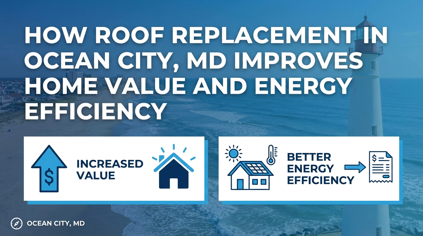 How Roof Replacement in Ocean City, MD Improves Home Value and Energy Efficiency