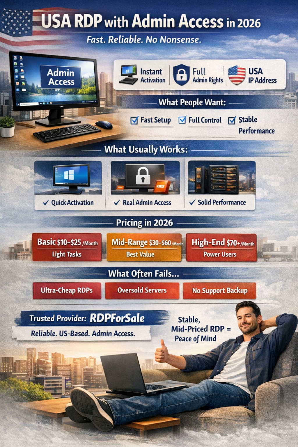 USA RDP with Admin Access – Features, Pricing and Best Providers in 2026