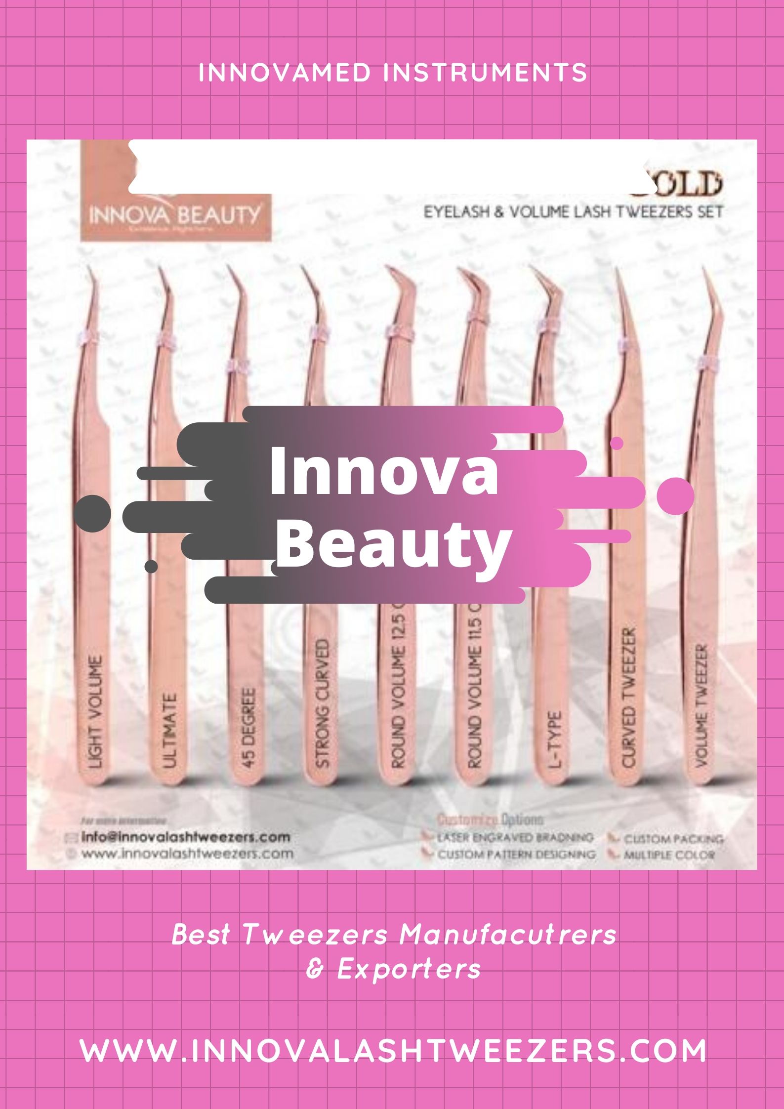 Diamond Grip Eyelash Tweezers