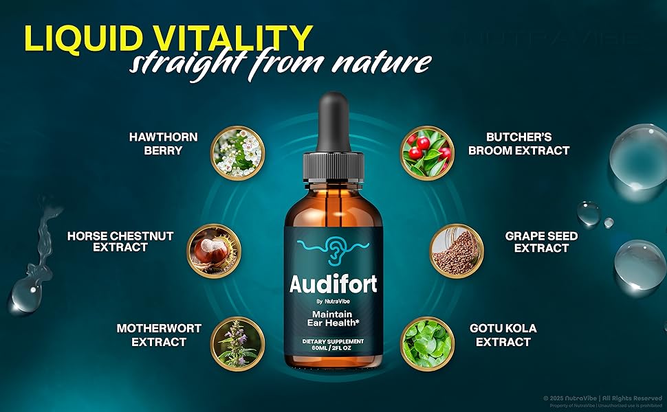 Audifort Dietary Supplement - 100% Natural Blend That Supports A Healthy Hearing