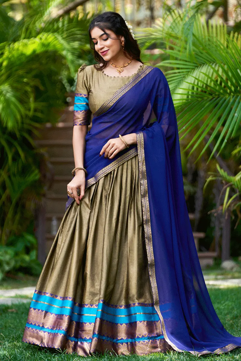 Explore Authentic Ethnic Style with Gulbhahar's Half Saree Online Shopping