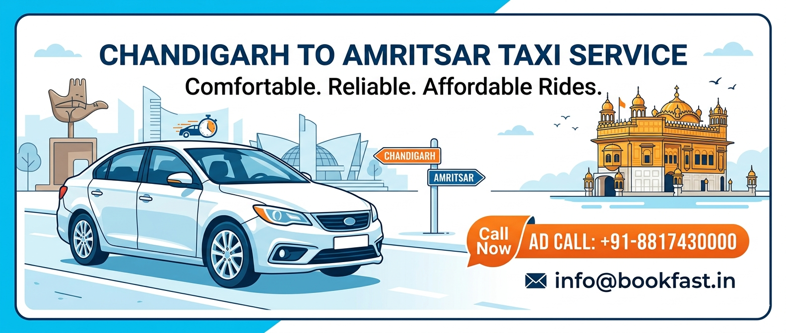 Is One-Way Cab Service Available from Chandigarh to Amritsar?