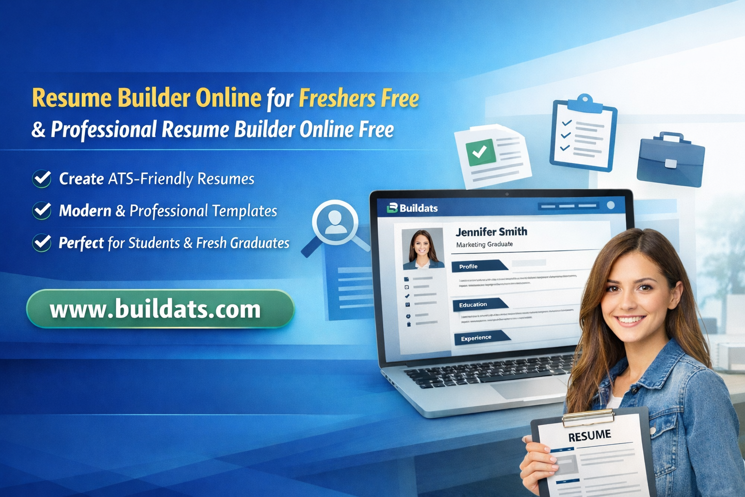 Buildats – Resume Builder Online for Freshers Free & Professional Resume Builder Online Free