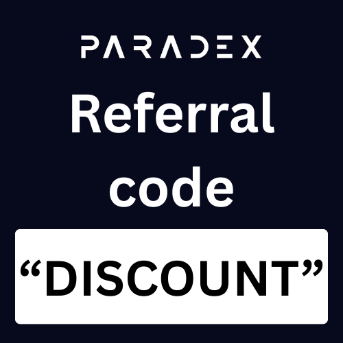 Paradex Referral code “DISCOUNT” Get 5%  Extra XP Bonus