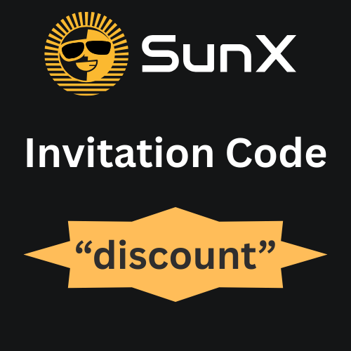 Sunx Invitation Code “discount” Get 10% off on tradings fee