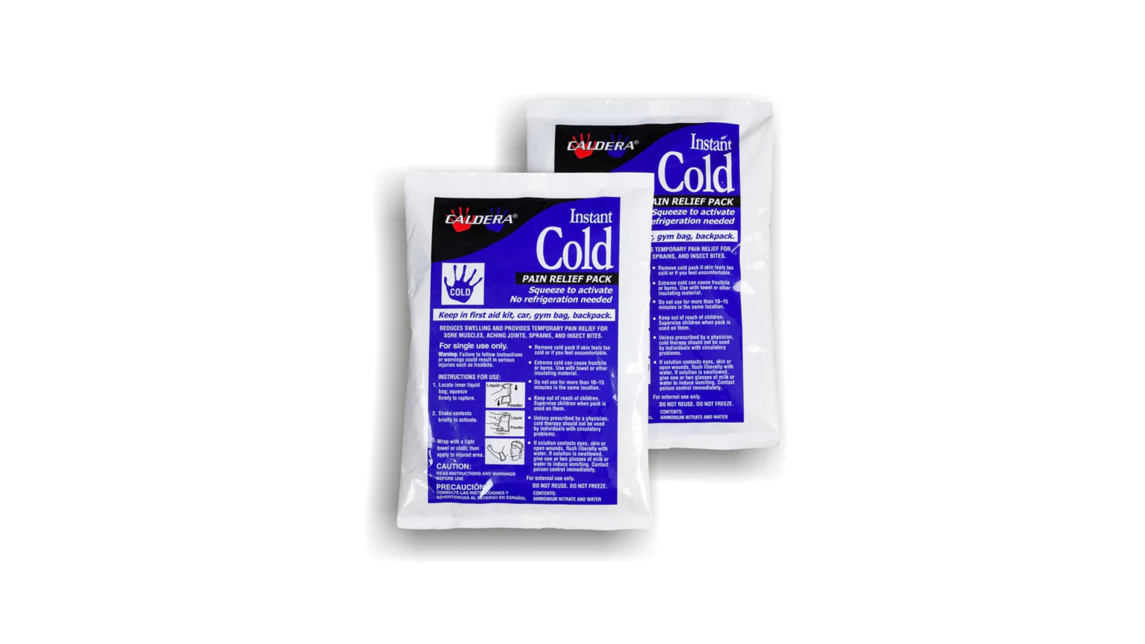 Cold Therapy Anytime, Anywhere with Caldera Instant Ice Packs
