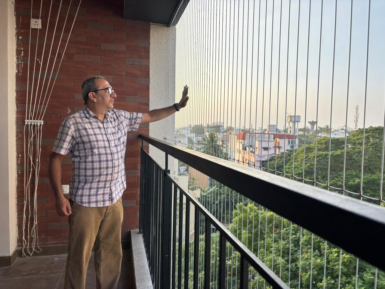 Affordable Balcony Invisible Grills Installation | Call 9994638077