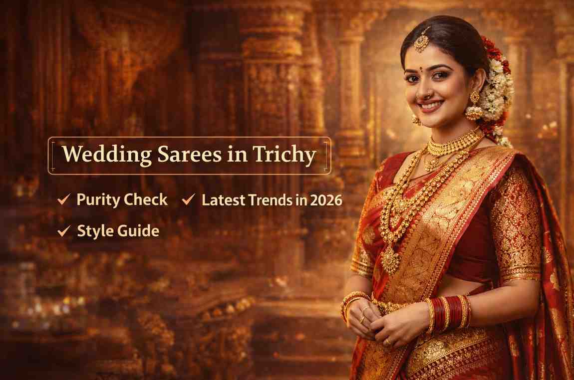 திருச்சியில் Wedding Sarees & Kanchipuram Sarees தேர்வு செய்வது எப்படி? – மணப்பெண்களுக்கான ஒரு கையேடு