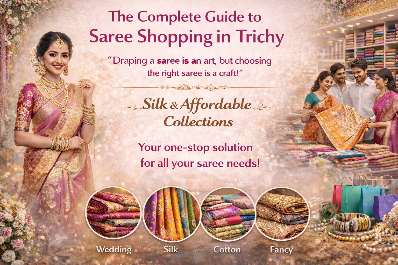 திருச்சியில் சேலை வாங்குவதற்கான முழுமையான வழிகாட்டி:Wedding,Designer,Silk Collection
