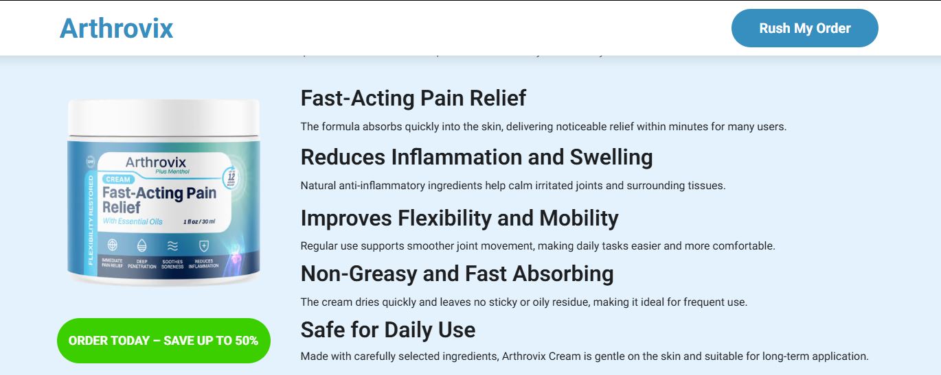 Arthrovix Fast Acting Pain Relief – Best Price & Offers