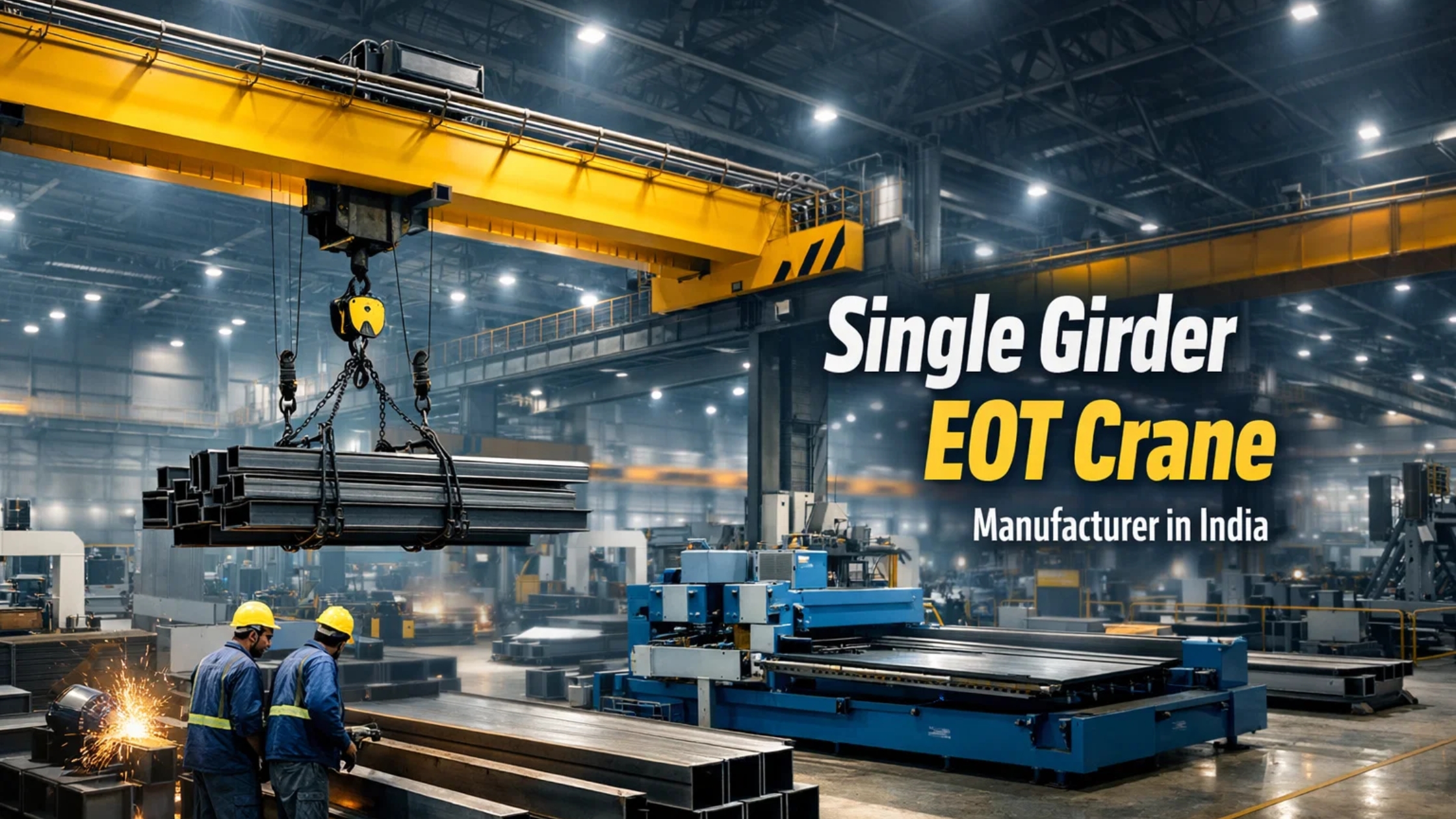 Top Single Girder EOT Crane Manufacturer in India for Reliable Industrial Lifting Solutions