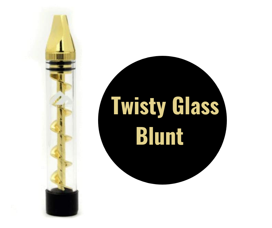 Newly Designed Gun metal  Twisty glass blunt | Blunt Force Shop