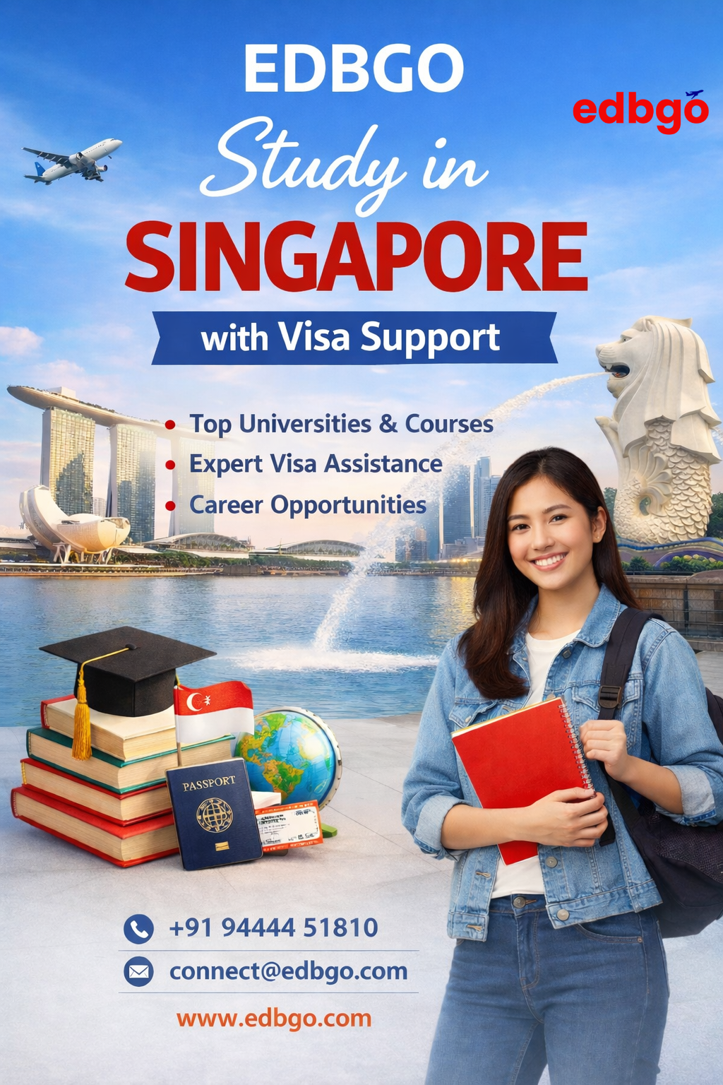 Study in Singapore with Reliable Visa Support   -  Your Gateway to Global Education  in EDBGO