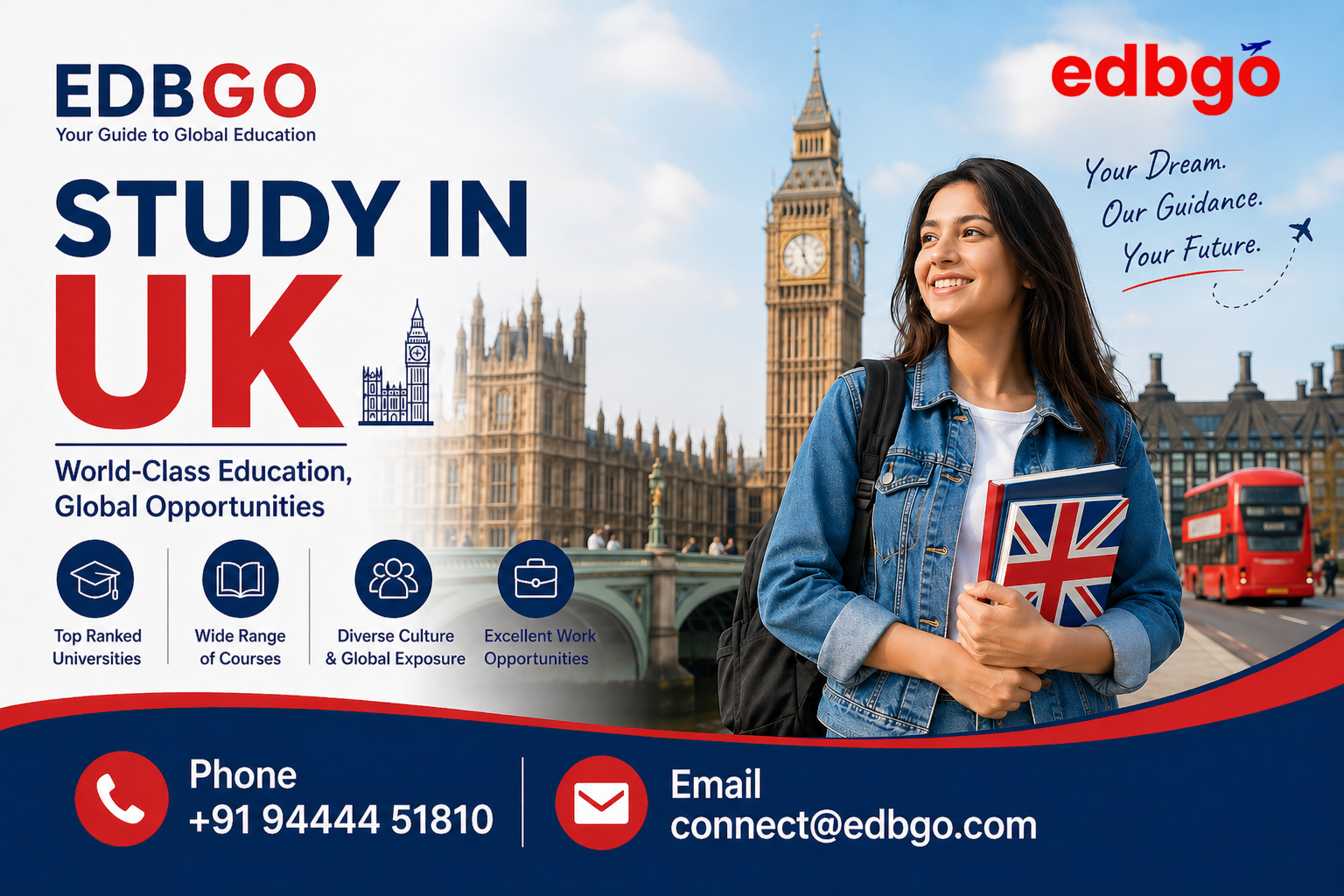 Study in UK with EDBGO  -  Your Gateway to Global Education