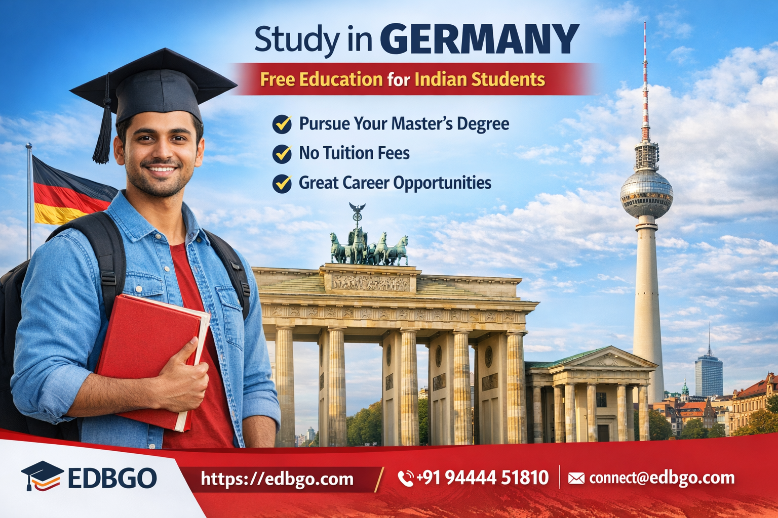 Study in Germany for Indian Students – Free Education & Master’s Programs with EDBGO