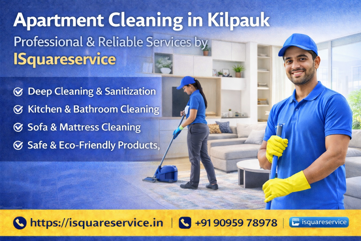 Apartment Cleaning in Kilpauk – Professional & Reliable Services by ISquareservice