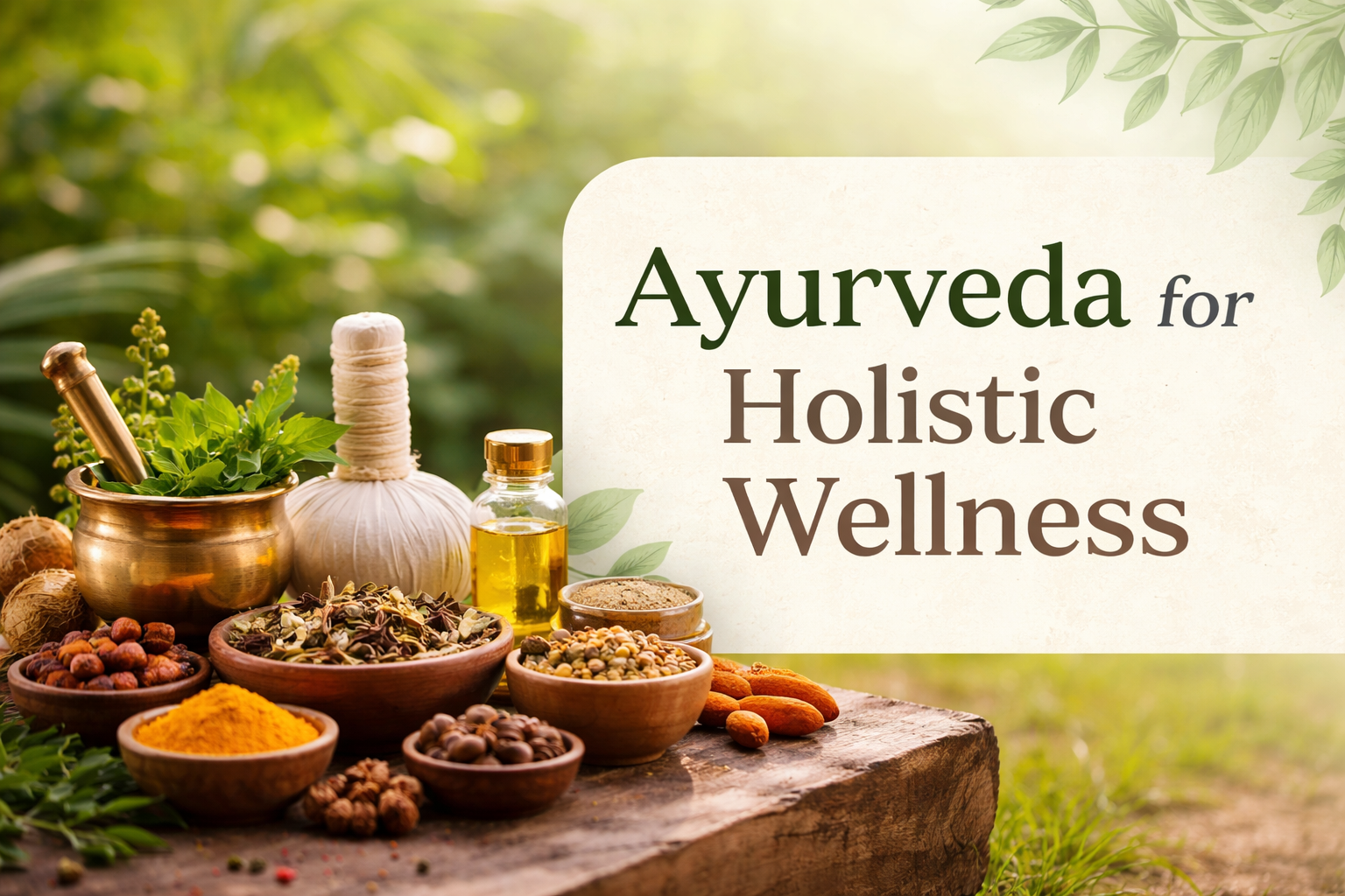 Highlights natural Ayurvedic skincare, a key on-page focus.