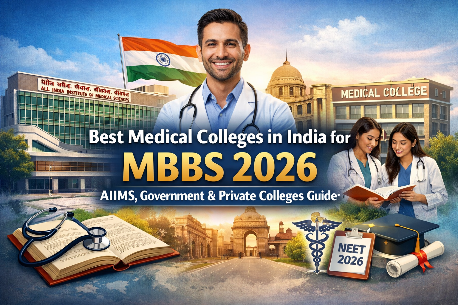 Best Medical Colleges in India for MBBS 2026: AIIMS, Government and Private Colleges Guide