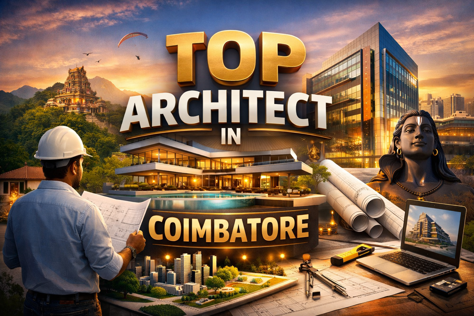 What design challenges does a Top Architect in Coimbatore face with small plots