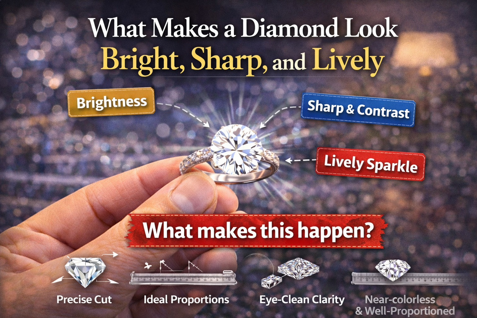 What Makes a Diamond Look Bright, Sharp, and Lively