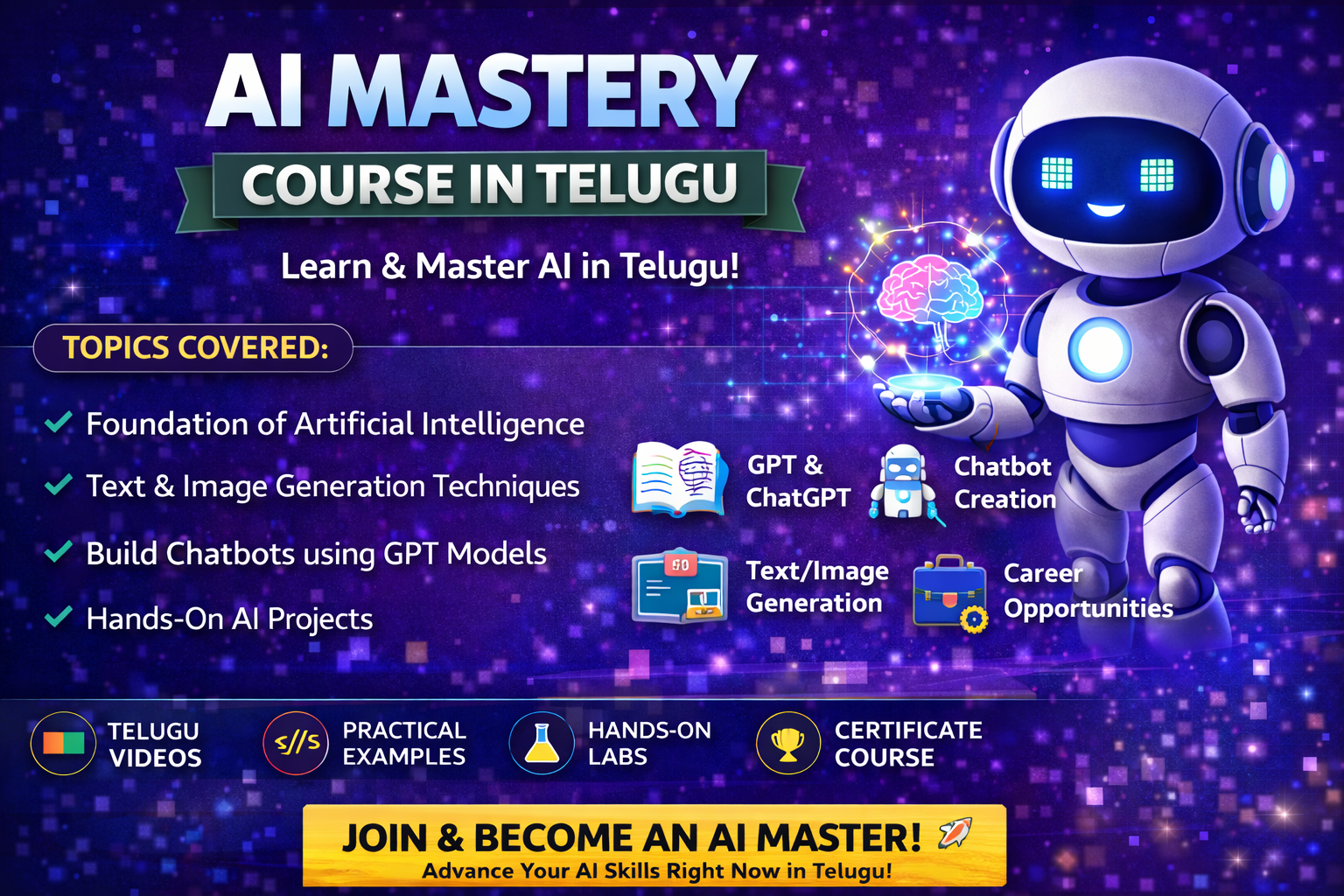 Real‑World AI Use Cases AI Mastery Course in Telugu