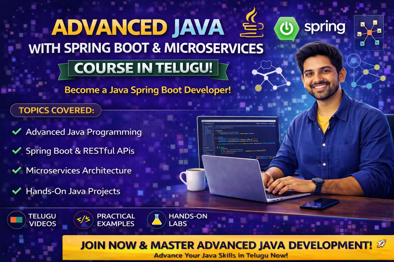 Cloud Java Apps Advanced Java with Spring Boot & Microservices Course in Telugu