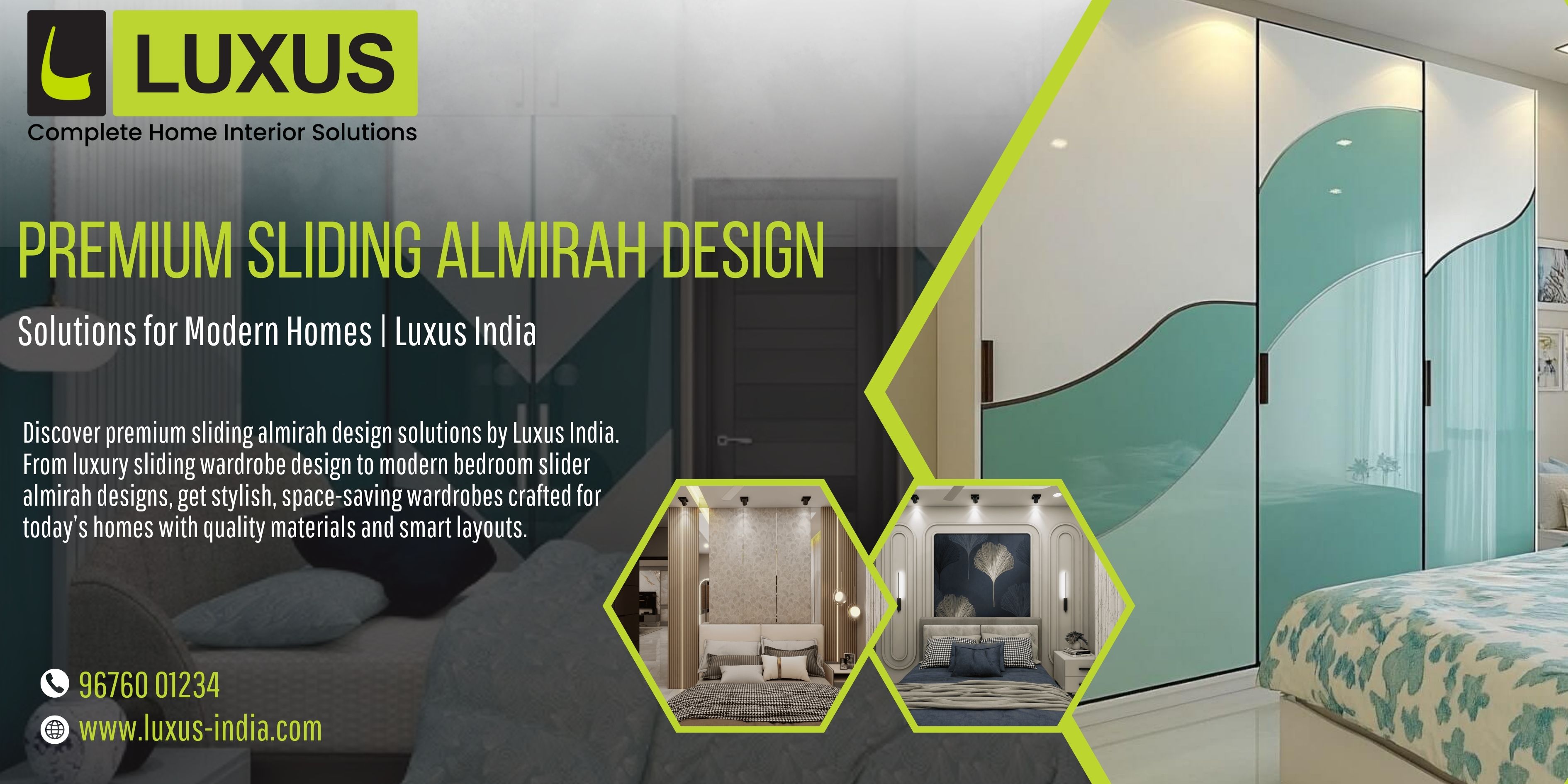 Premium Sliding Almirah Design Solutions for Modern Homes | Luxus India