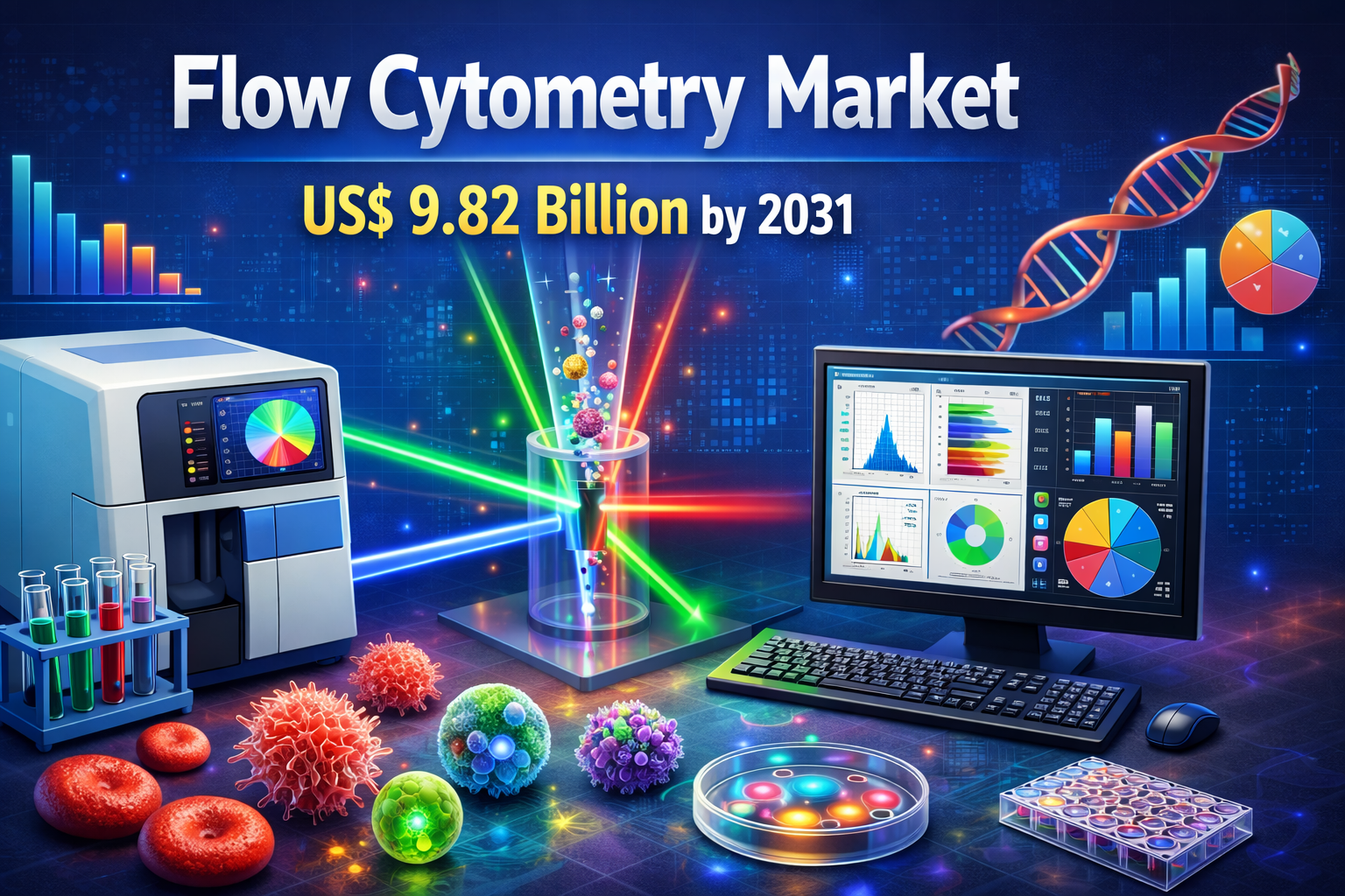 Flow Cytometry Market to Reach US$ 9.82 Billion by 2031: Global Analysis and Growth