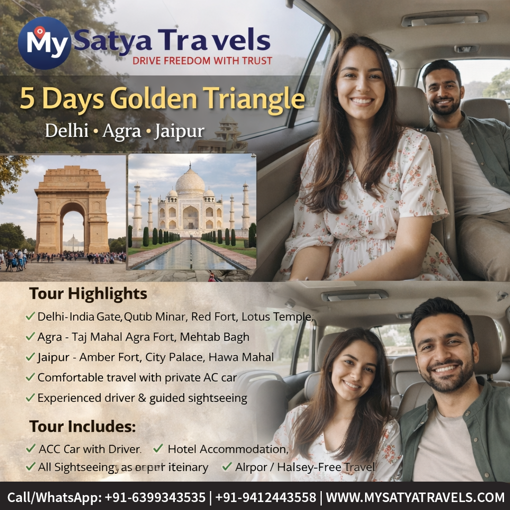 5 Days Golden Triangle Tour | Explore Delhi, Agra & Jaipur