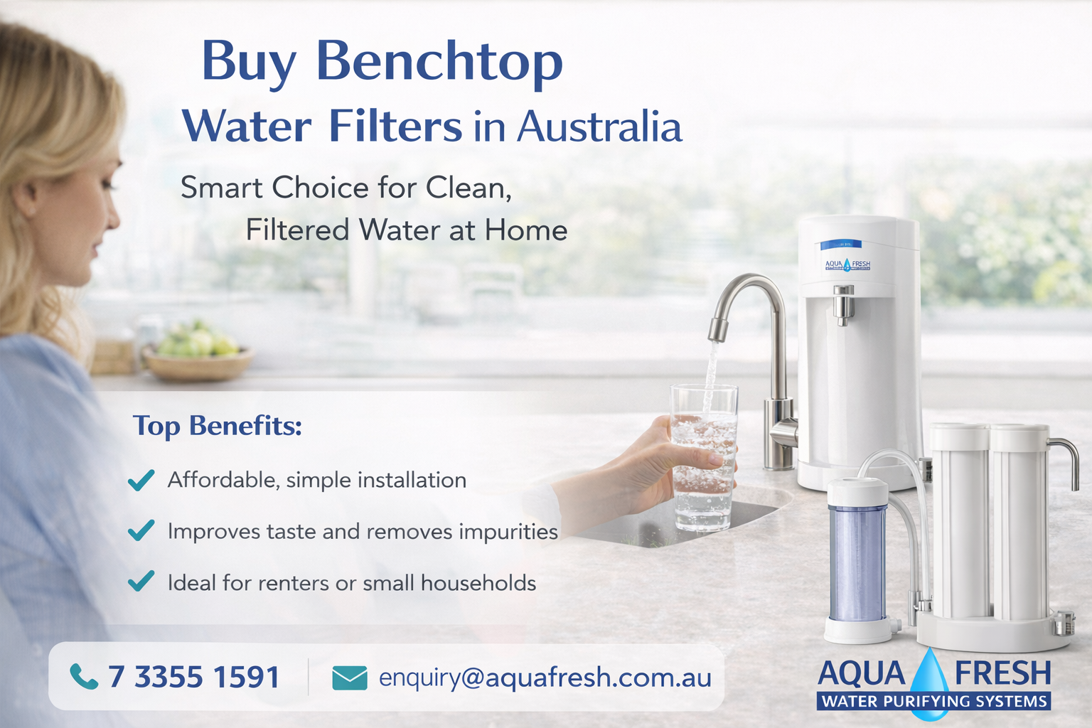 Buy Benchtop Water Filters in Australia – Smart Choice for Clean, Filtered Water at Home