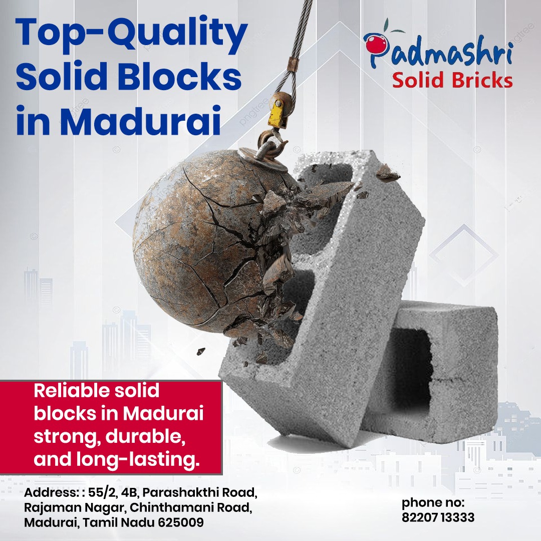 Solid Block Manufacturer in Madurai | Quality Blocks