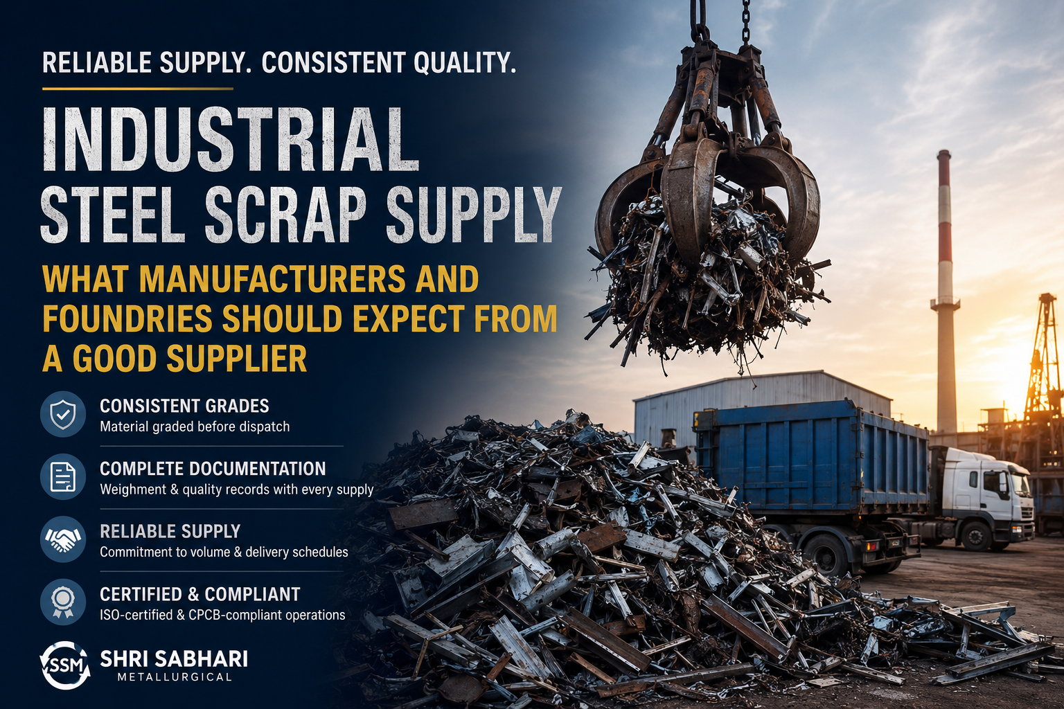 Industrial Steel Scrap Supply: What Manufacturers and Foundries Should Expect From a Good Supplier